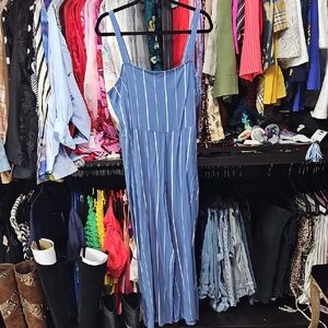 GAP Blue and White Striped Jumpsuit